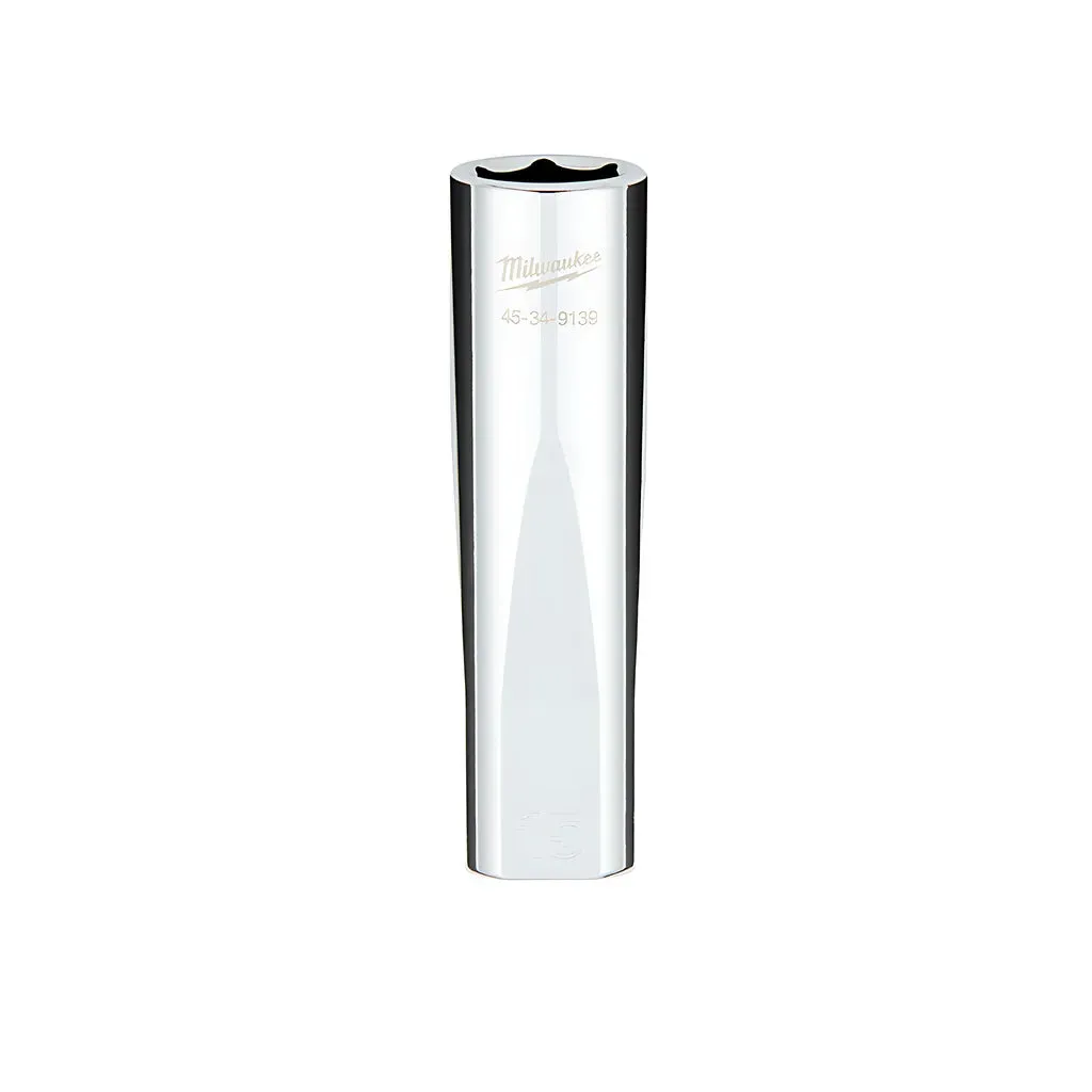 1/2 in. Drive 15MM Metric 6-Point Deep Socket with FOUR FLAT™ Sides