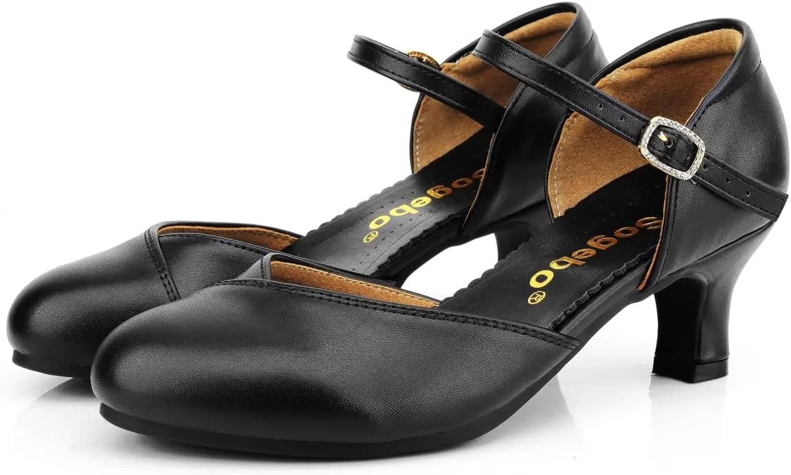 Ankle Strap Heels Ballroom Latin Salsa Dance Pumps Womens Character Shoes