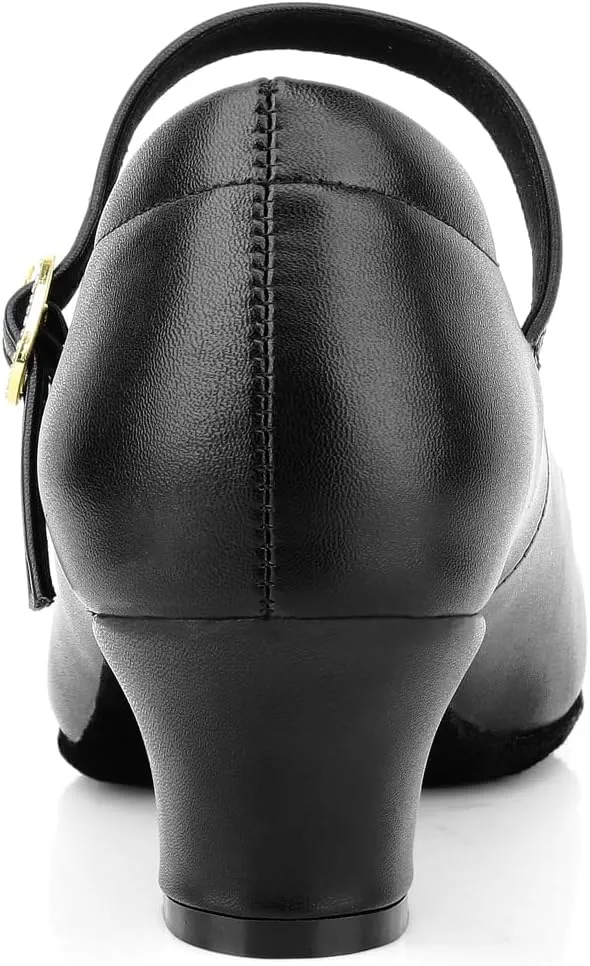 Ankle Strap Salsa Dance Heels Dress Pumps Womens Character Shoes