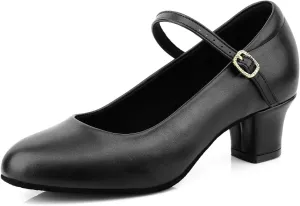 Ankle Strap Salsa Dance Heels Dress Pumps Womens Character Shoes