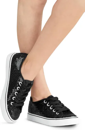 Balera Sequin High and Low Top Sneakers for Girls & Women Perfect for Dance