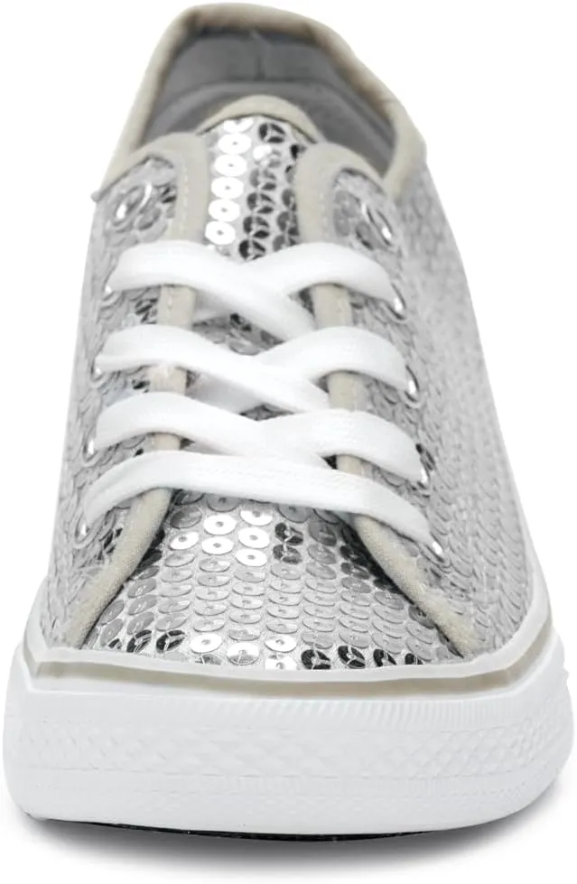 Balera Sequin High and Low Top Sneakers for Girls & Women Perfect for Dance