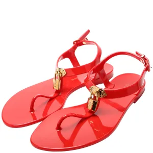 Bikini T-Strap Rubber Flat Sandals Size 38
