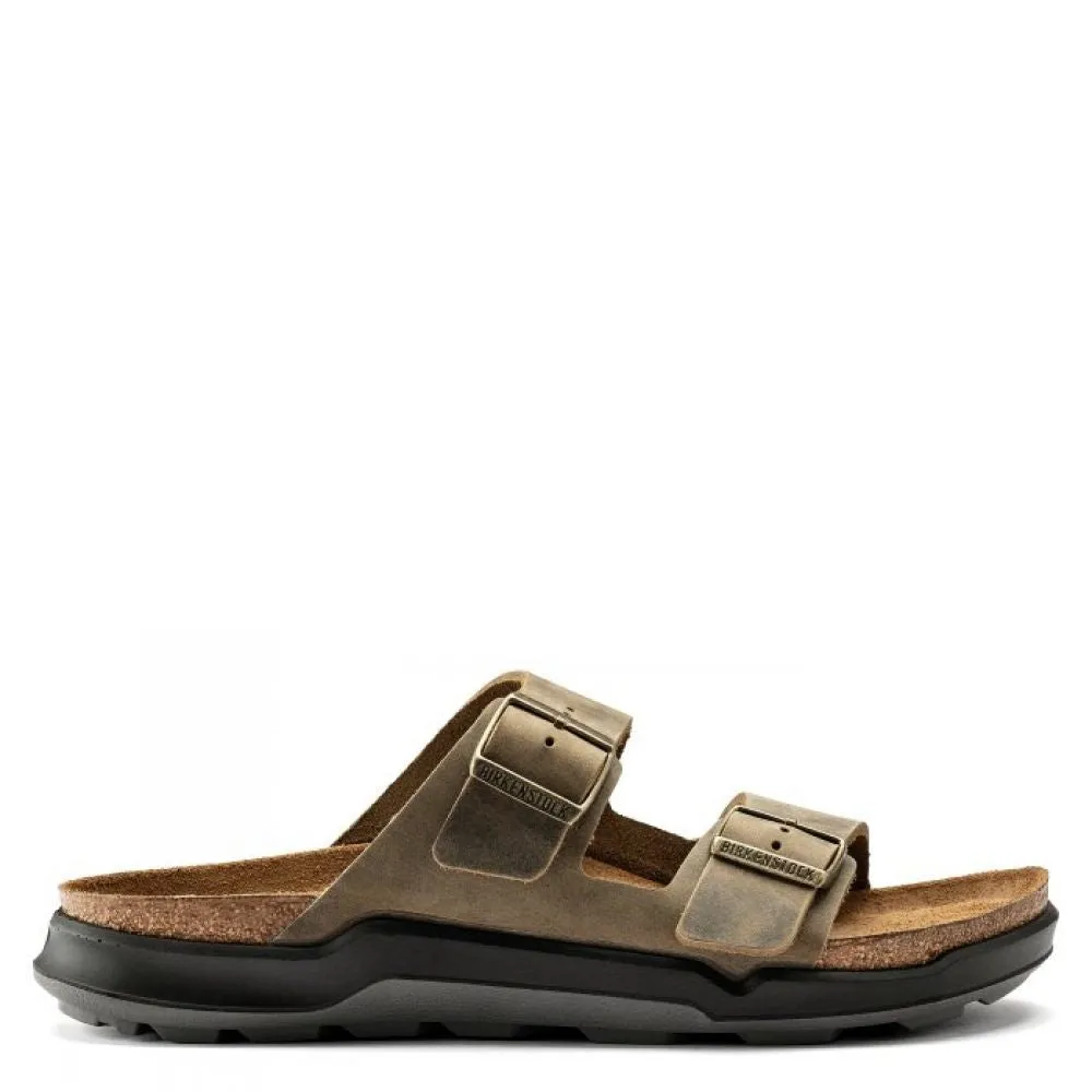Birkenstock Men's Arizona Cross Town Oiled Leather in Faded Khaki