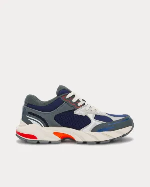 Block Stepper Suede Navy Blue / Light Grey Low Top Sneakers