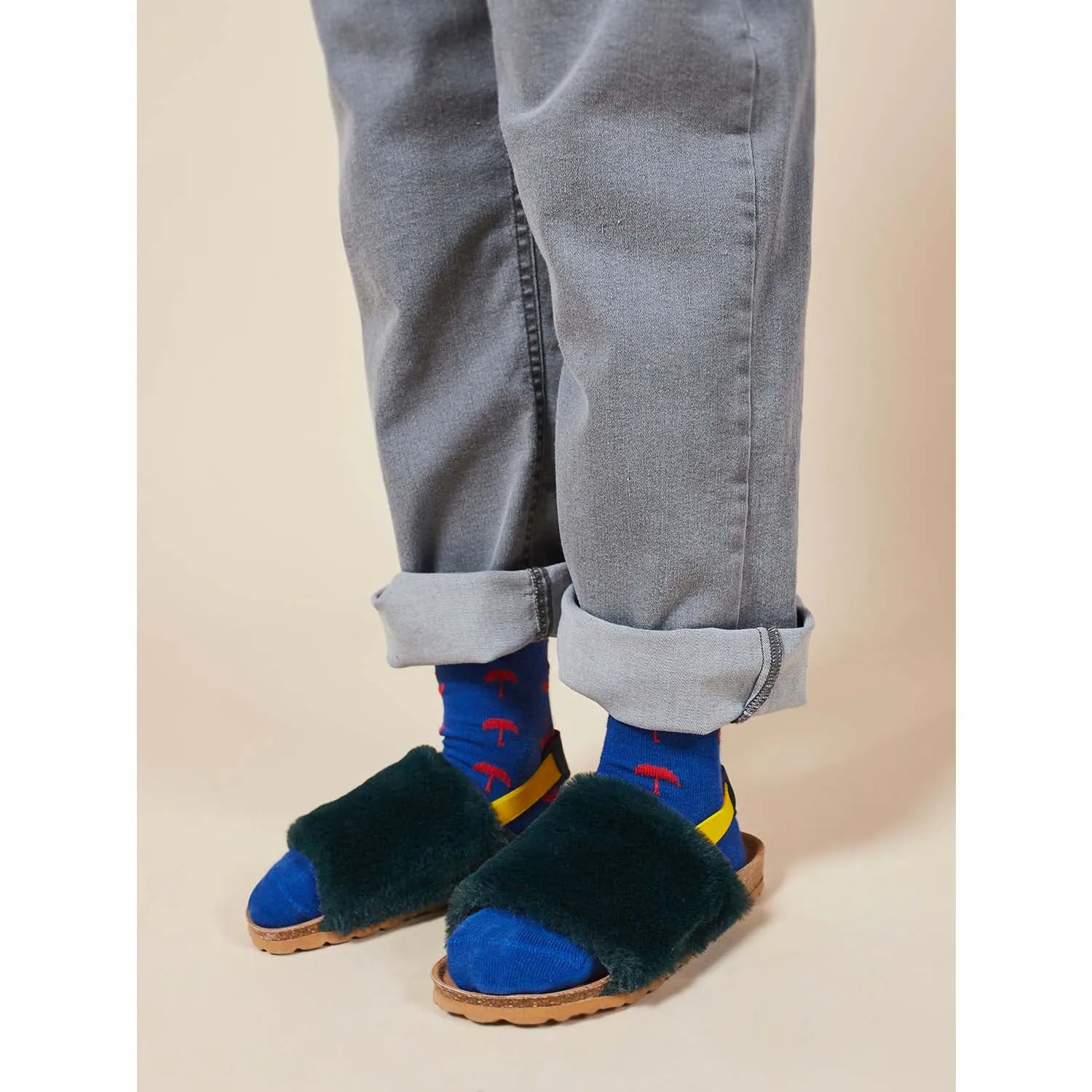 Bobo Choses B.C Embroidered Sheepskin Sandals