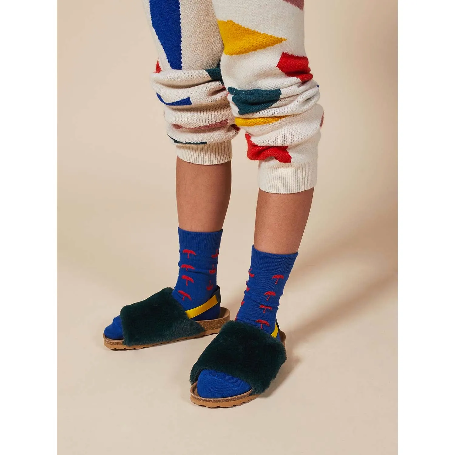 Bobo Choses B.C Embroidered Sheepskin Sandals