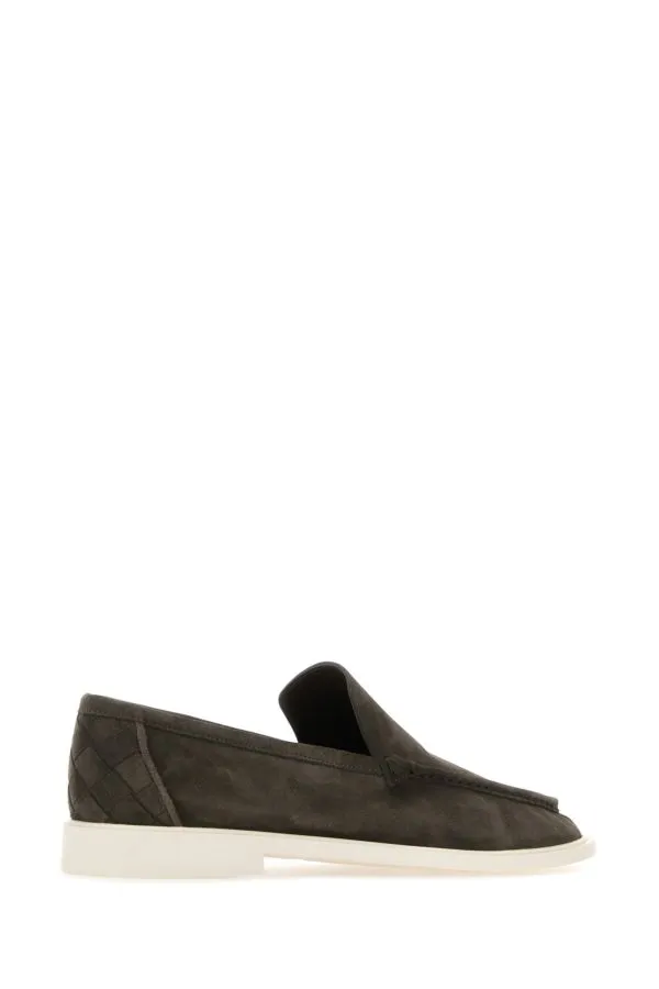 BOTTEGA VENETA | Dark grey suede Astaire loafers