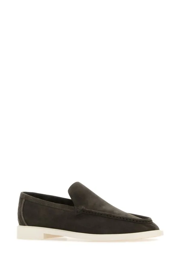 BOTTEGA VENETA | Dark grey suede Astaire loafers