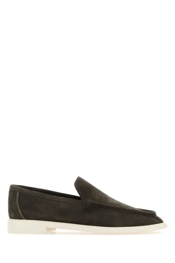 BOTTEGA VENETA | Dark grey suede Astaire loafers
