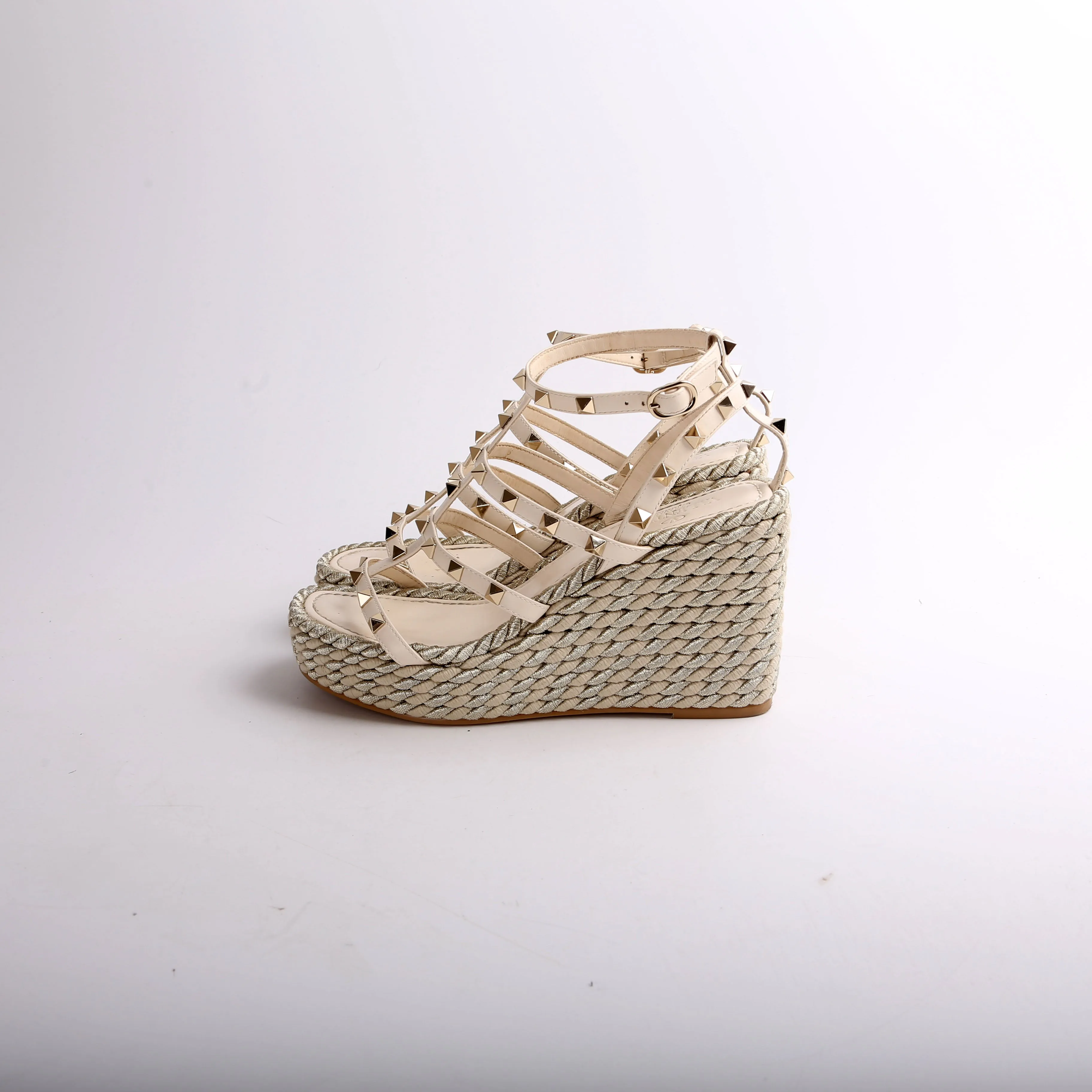 Calfskin Wedge Sandals Size 38