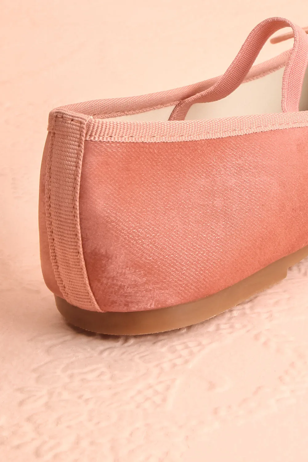 Cascadura Pink | Velvet Ballet Flats