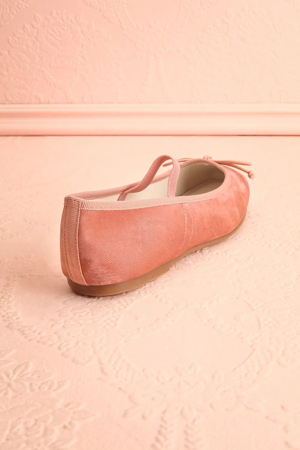 Cascadura Pink | Velvet Ballet Flats
