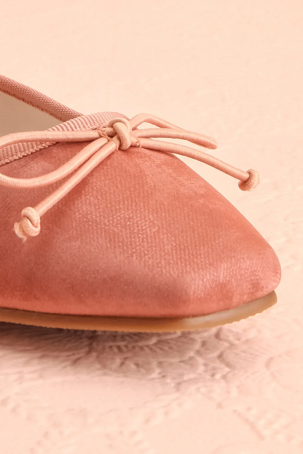 Cascadura Pink | Velvet Ballet Flats