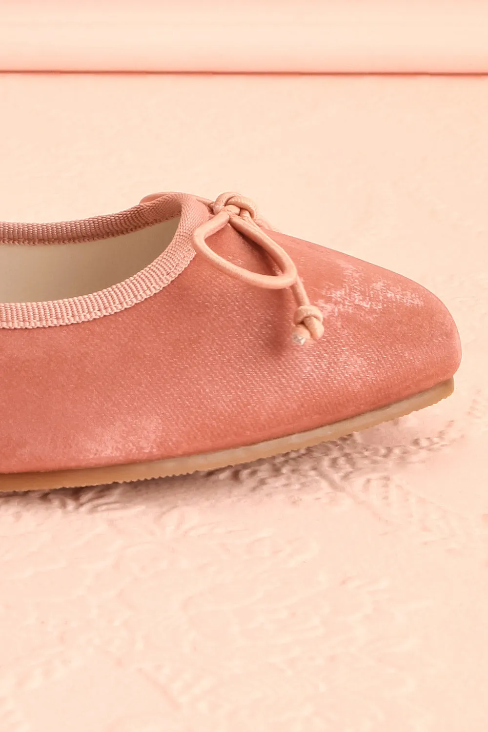 Cascadura Pink | Velvet Ballet Flats