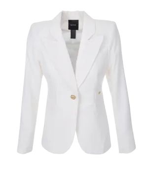 Classic Duchess Linen Blazer in White