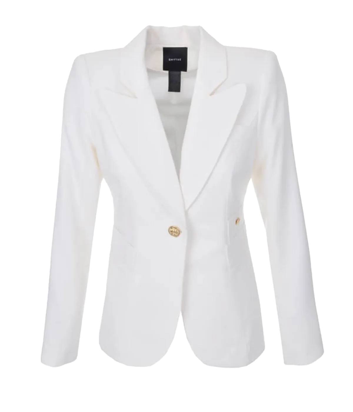 Classic Duchess Linen Blazer in White