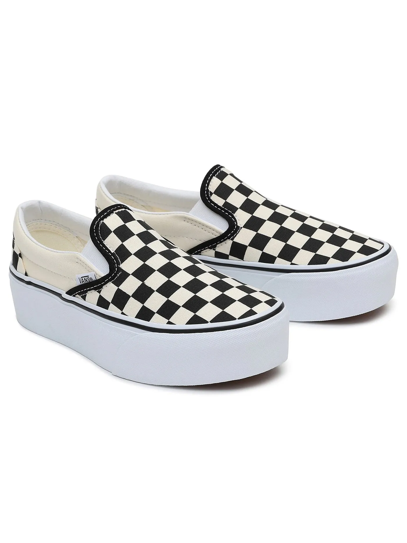 Classic Slip-On Stackform Checkerboard Black/Classic White Shoes