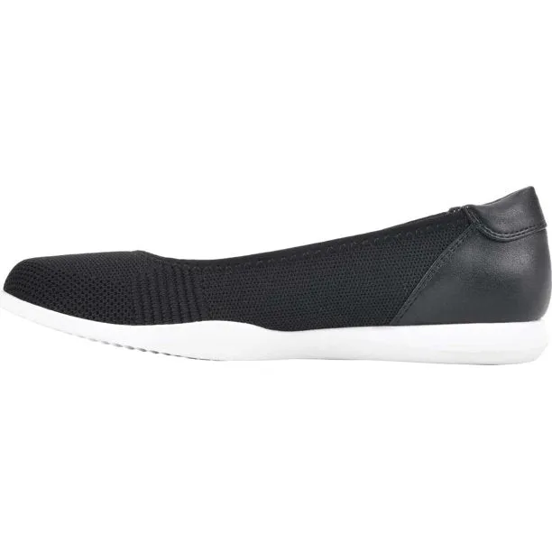 Cliffs by White Mountain Black Pavlina Comfort Knit Ballet Casual Fabric Flats
