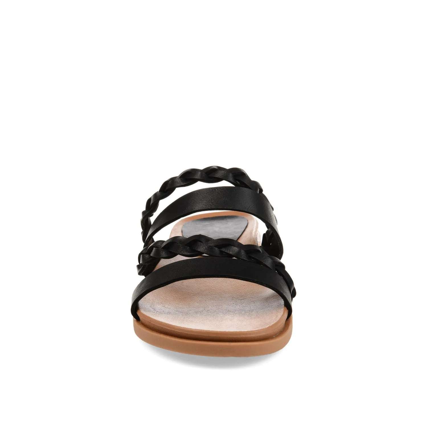 COLETTE SLIDE SANDALS IN FAUX LEATHER