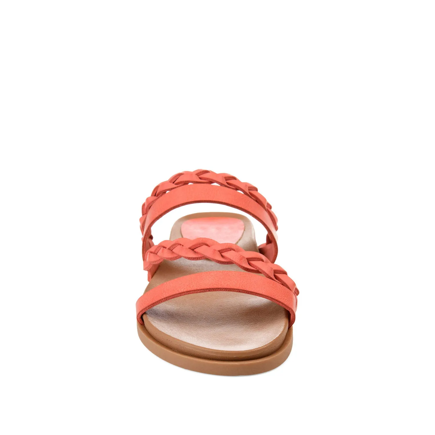 COLETTE SLIDE SANDALS IN FAUX LEATHER