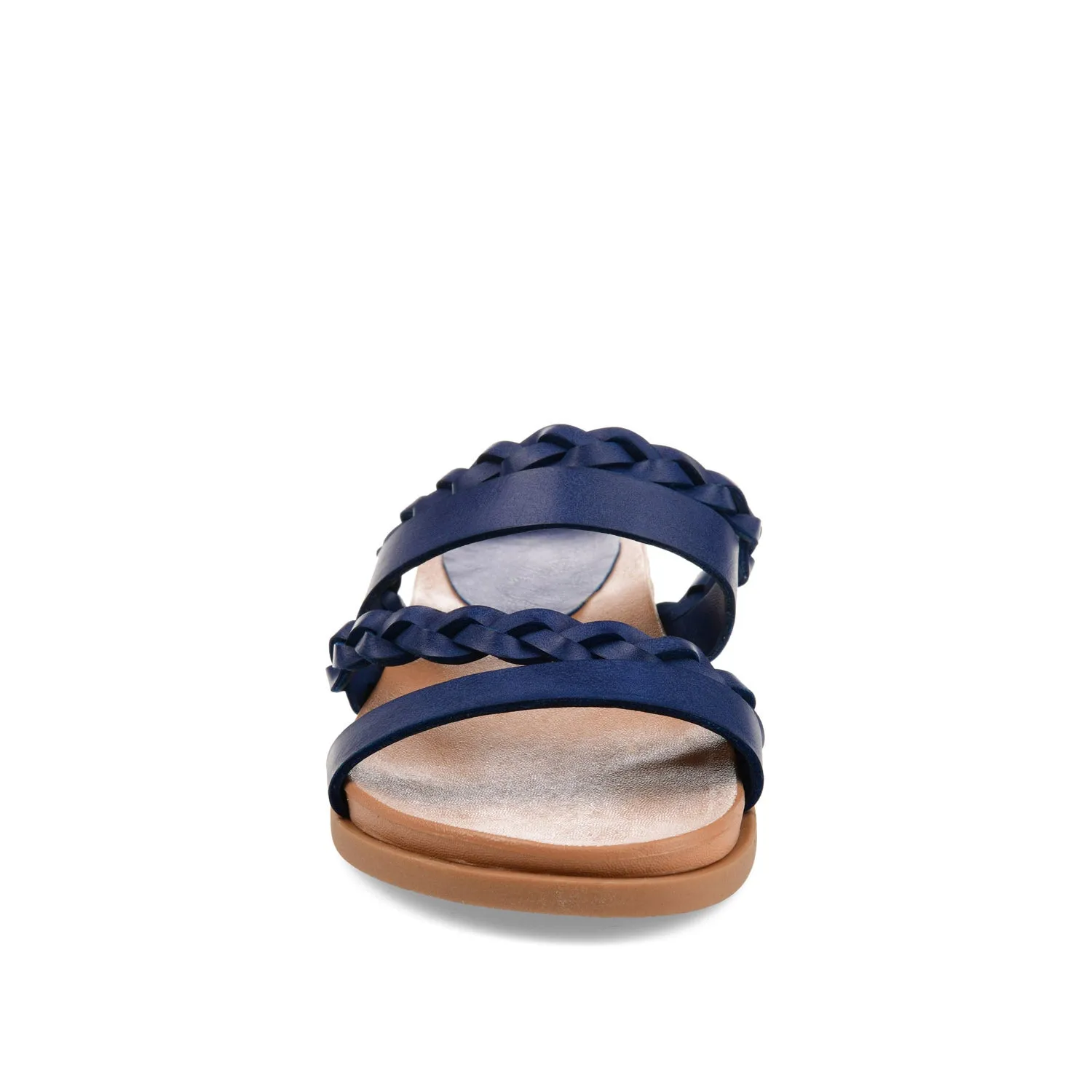 COLETTE SLIDE SANDALS IN FAUX LEATHER