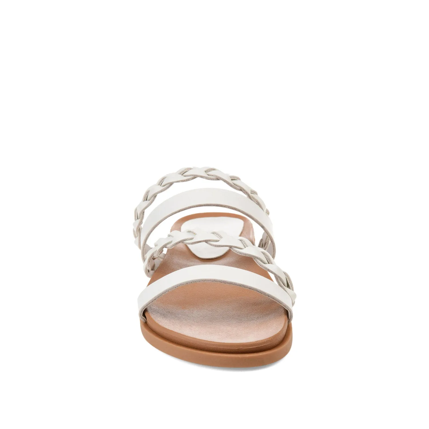 COLETTE SLIDE SANDALS IN FAUX LEATHER