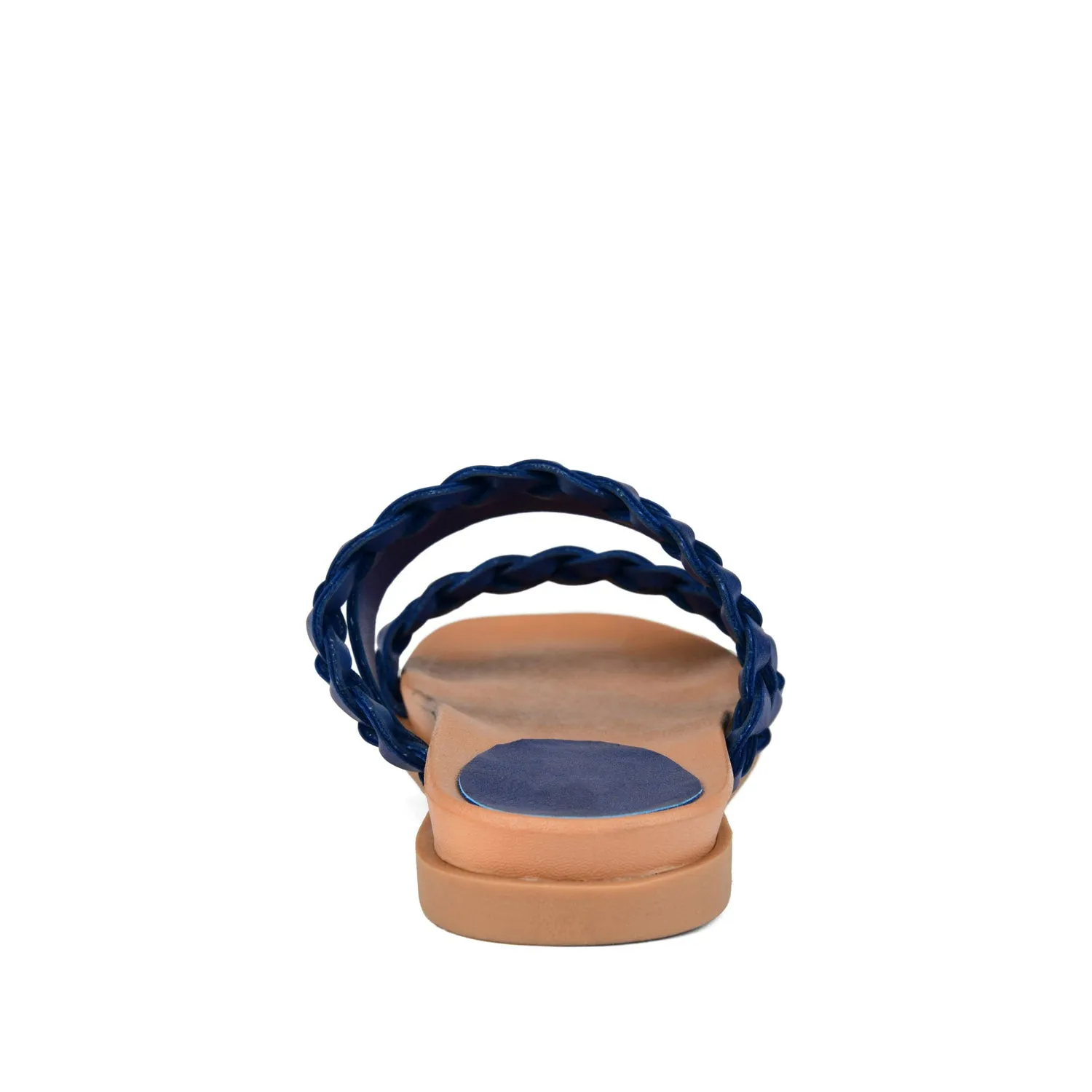 COLETTE SLIDE SANDALS IN FAUX LEATHER