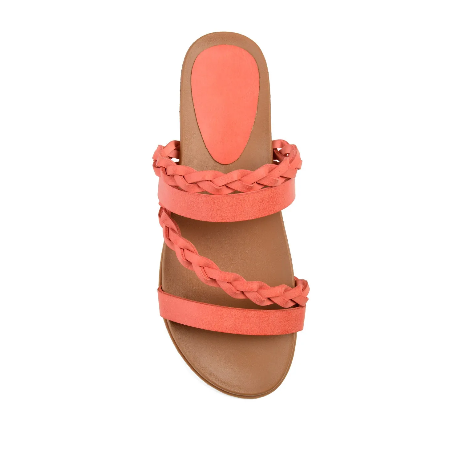 COLETTE SLIDE SANDALS IN FAUX LEATHER