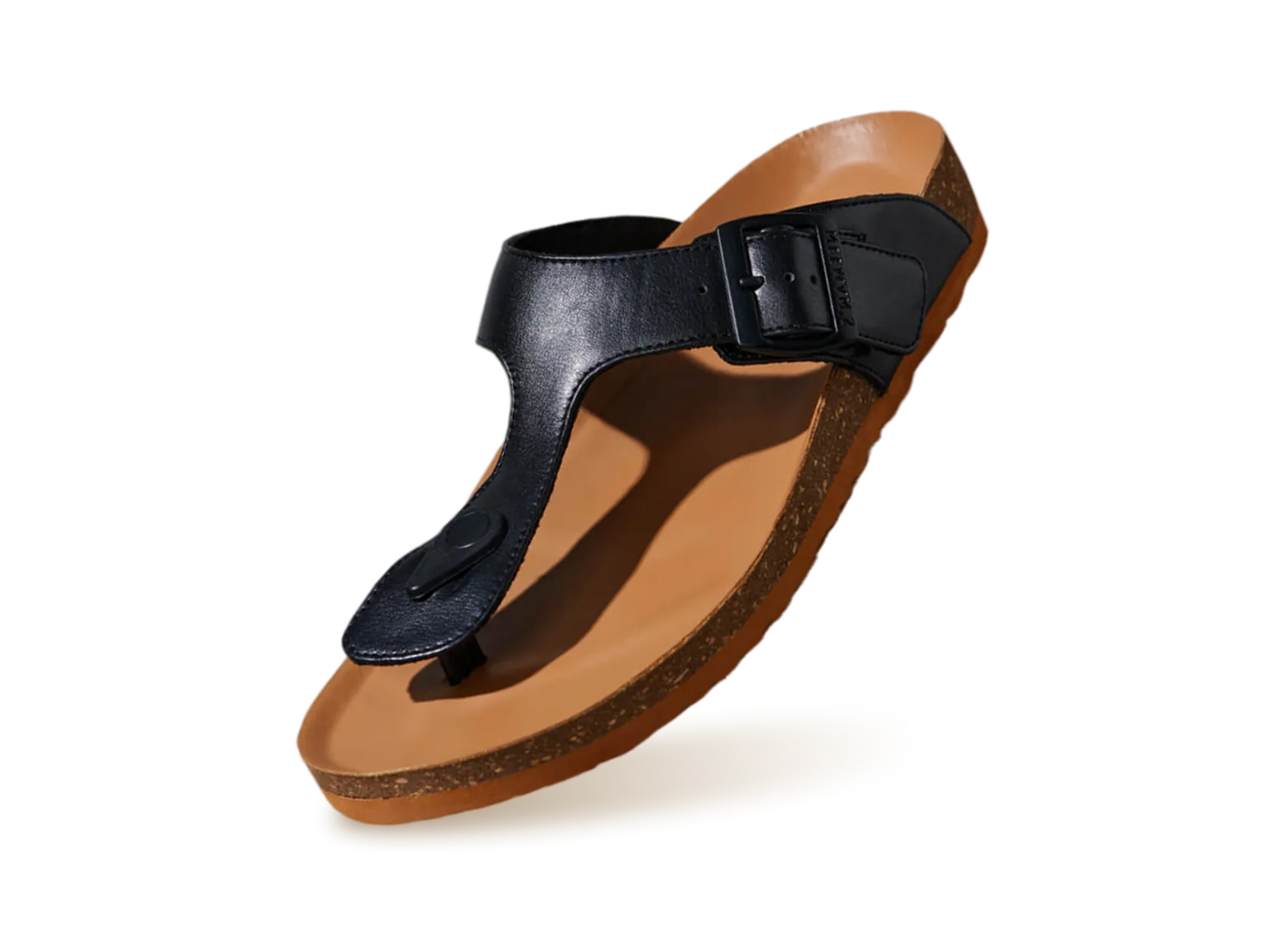 Cork Thong Sandals : Black-Tan