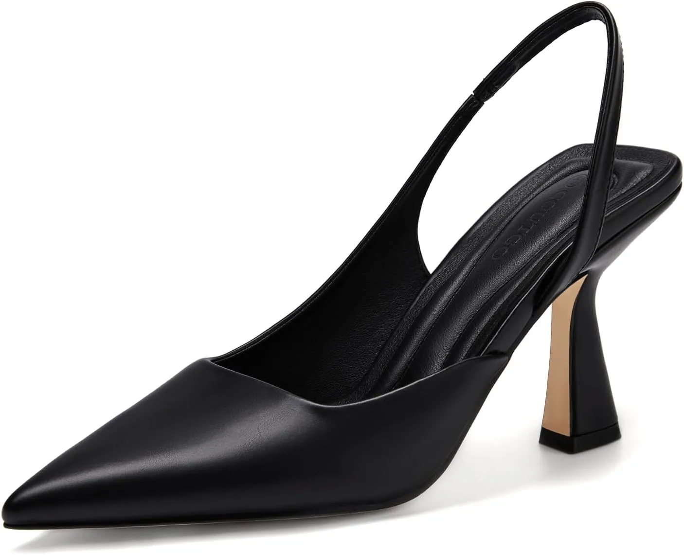 Coutgo Womens Slingback Stiletto High Heels Closed Pointed Toe Pumps DOrsay Sexy Office Dress Shoes
