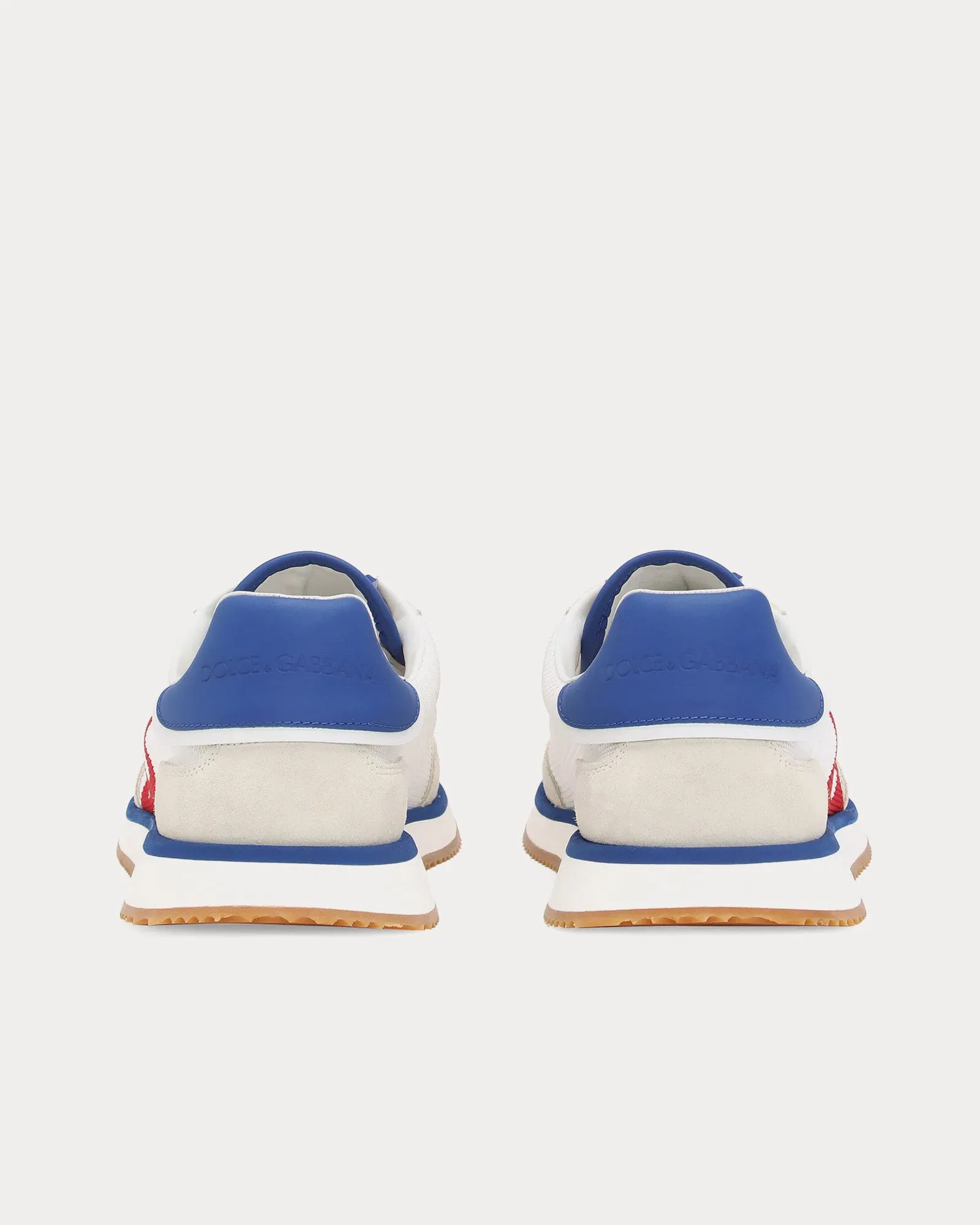DG Cushion Mixed Material White / Red / Blue Low Top Sneakers