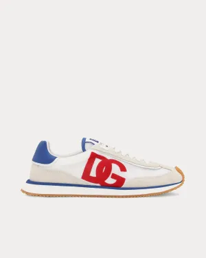 DG Cushion Mixed Material White / Red / Blue Low Top Sneakers