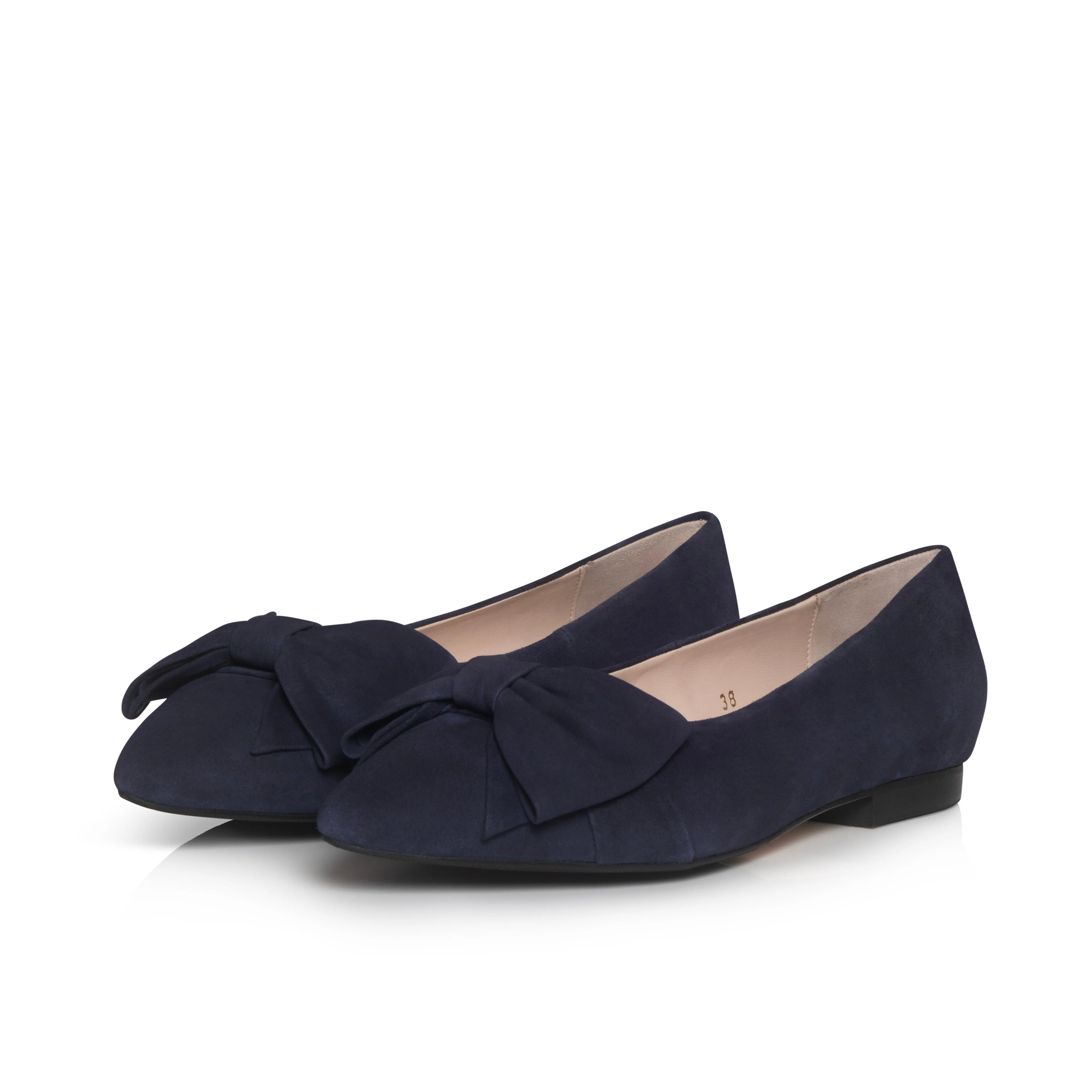 Dionne Extra Wide Width Flats - Navy Suede