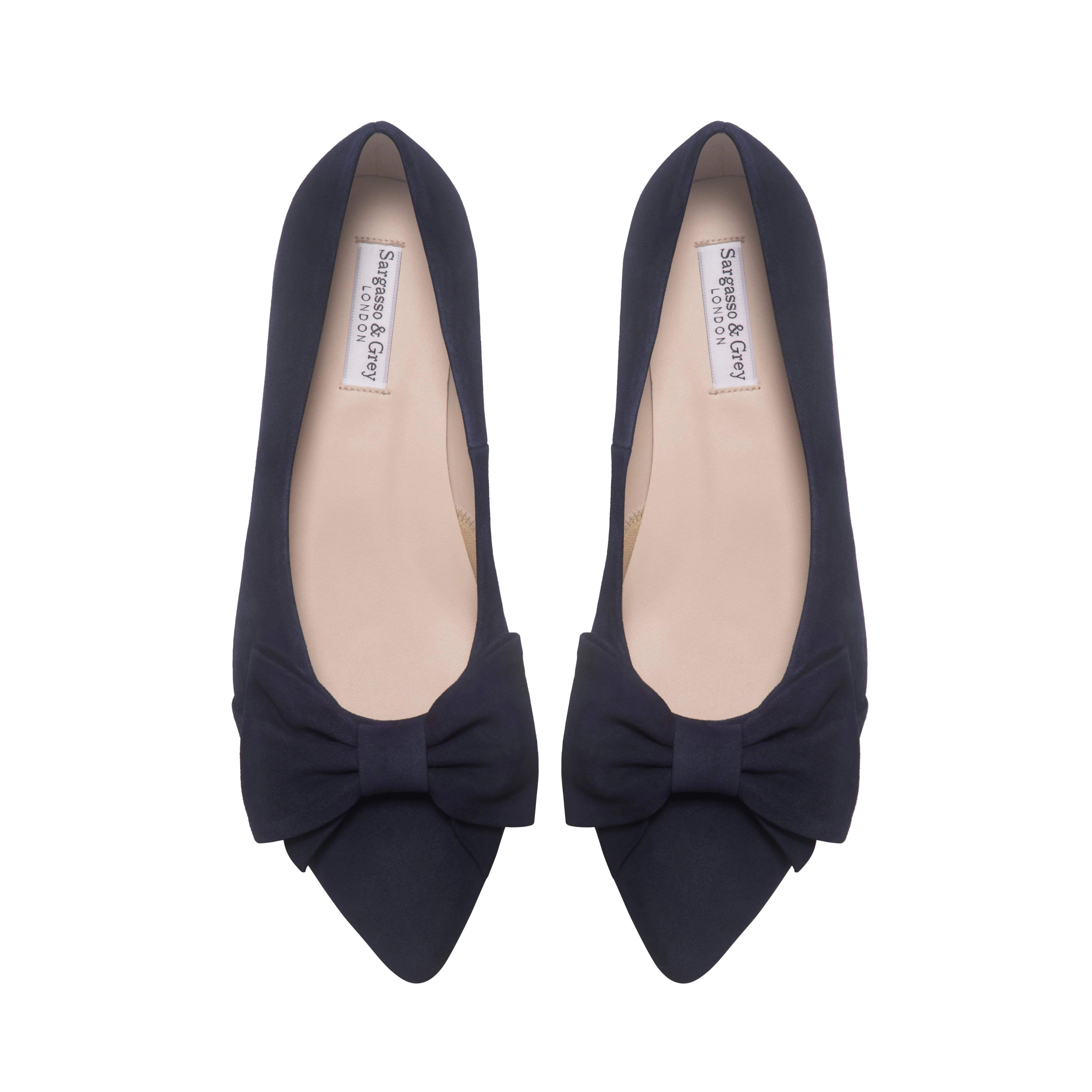 Dionne Extra Wide Width Flats - Navy Suede