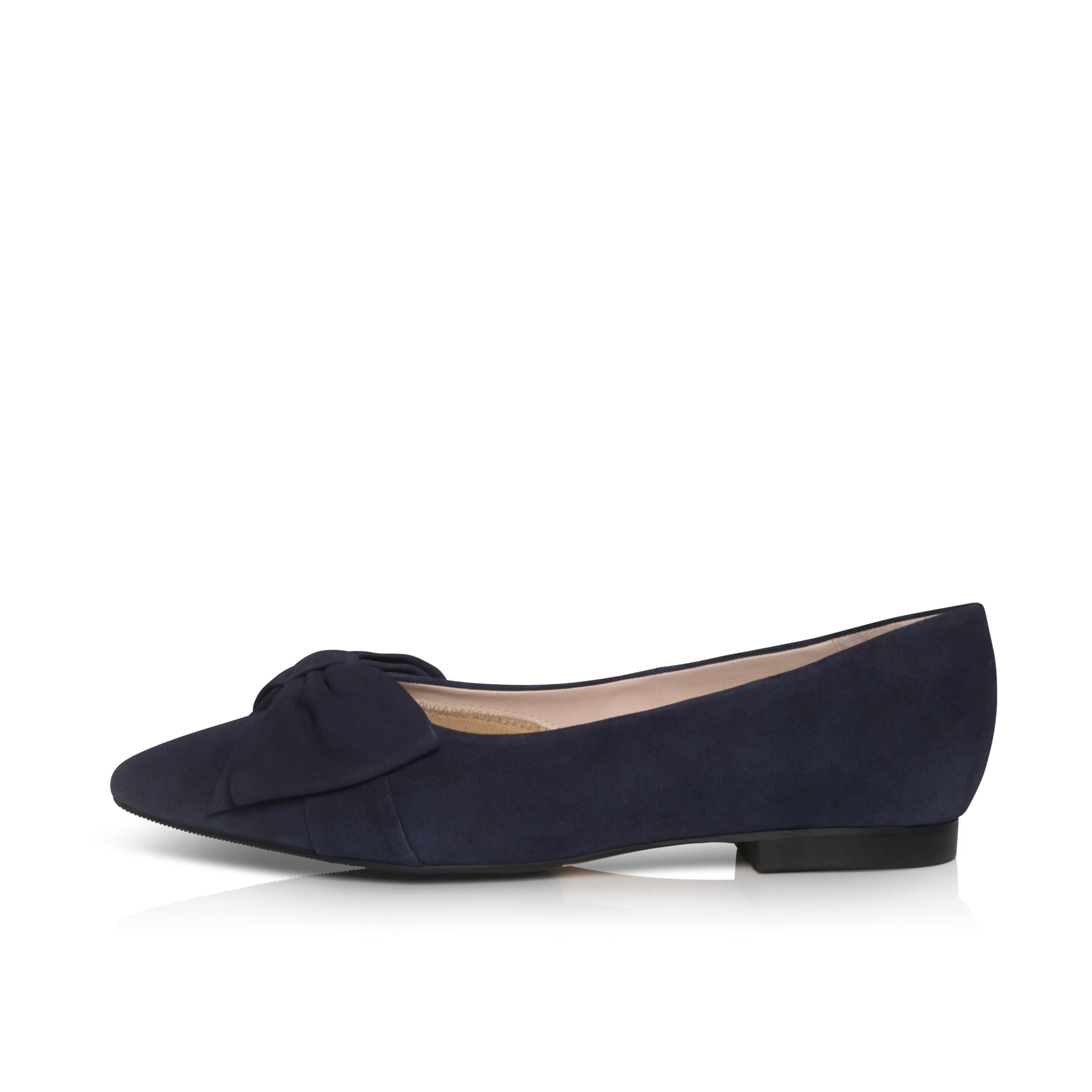 Dionne Extra Wide Width Flats - Navy Suede