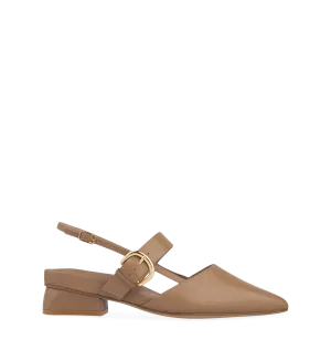 Eider Taupe Leather Flats