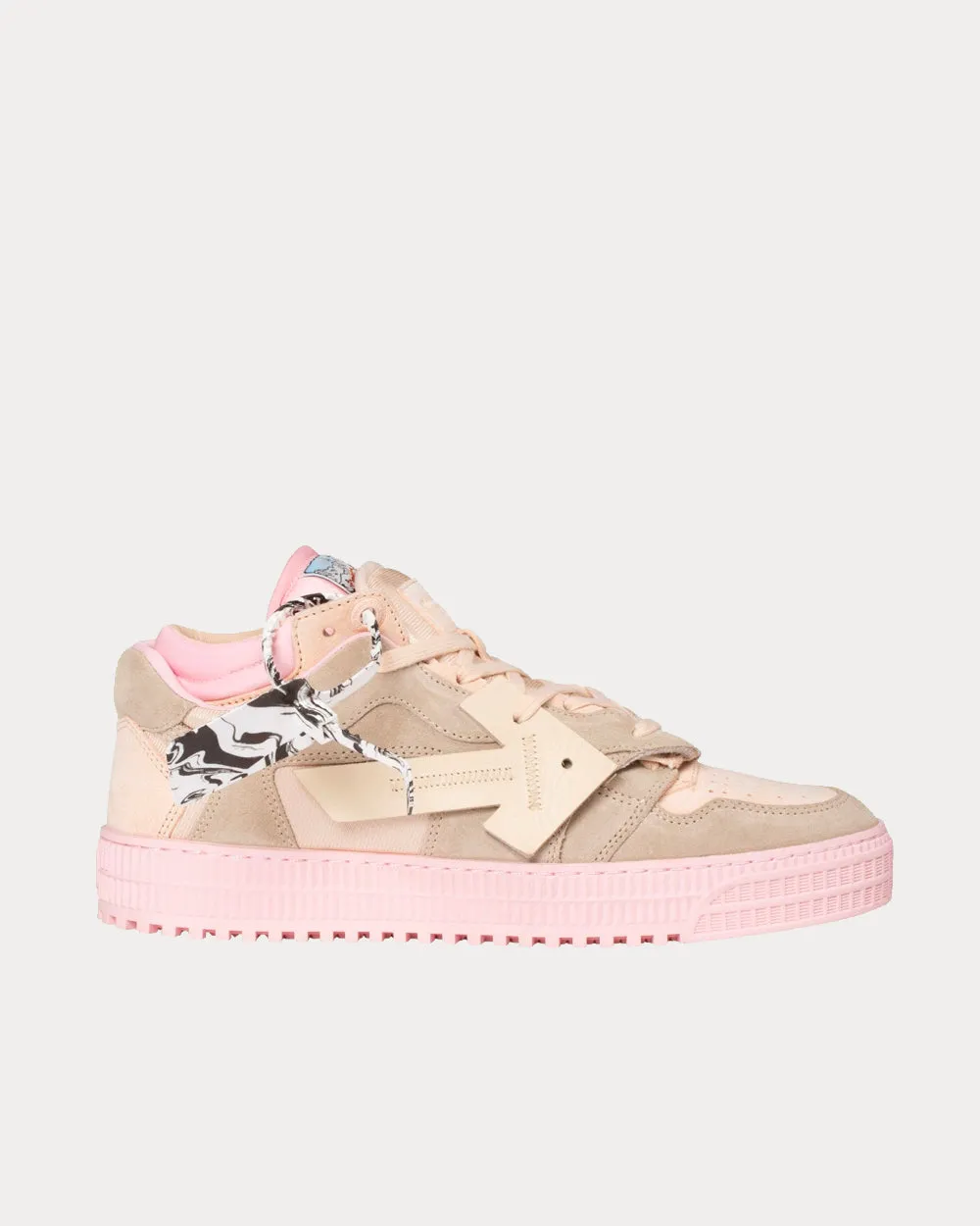 Floating Arrow Pink Light Grey Low Top Sneakers
