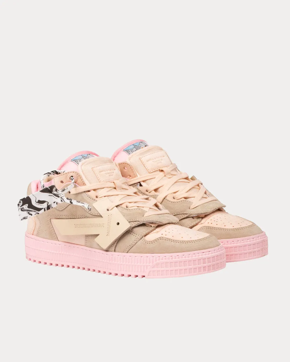 Floating Arrow Pink Light Grey Low Top Sneakers