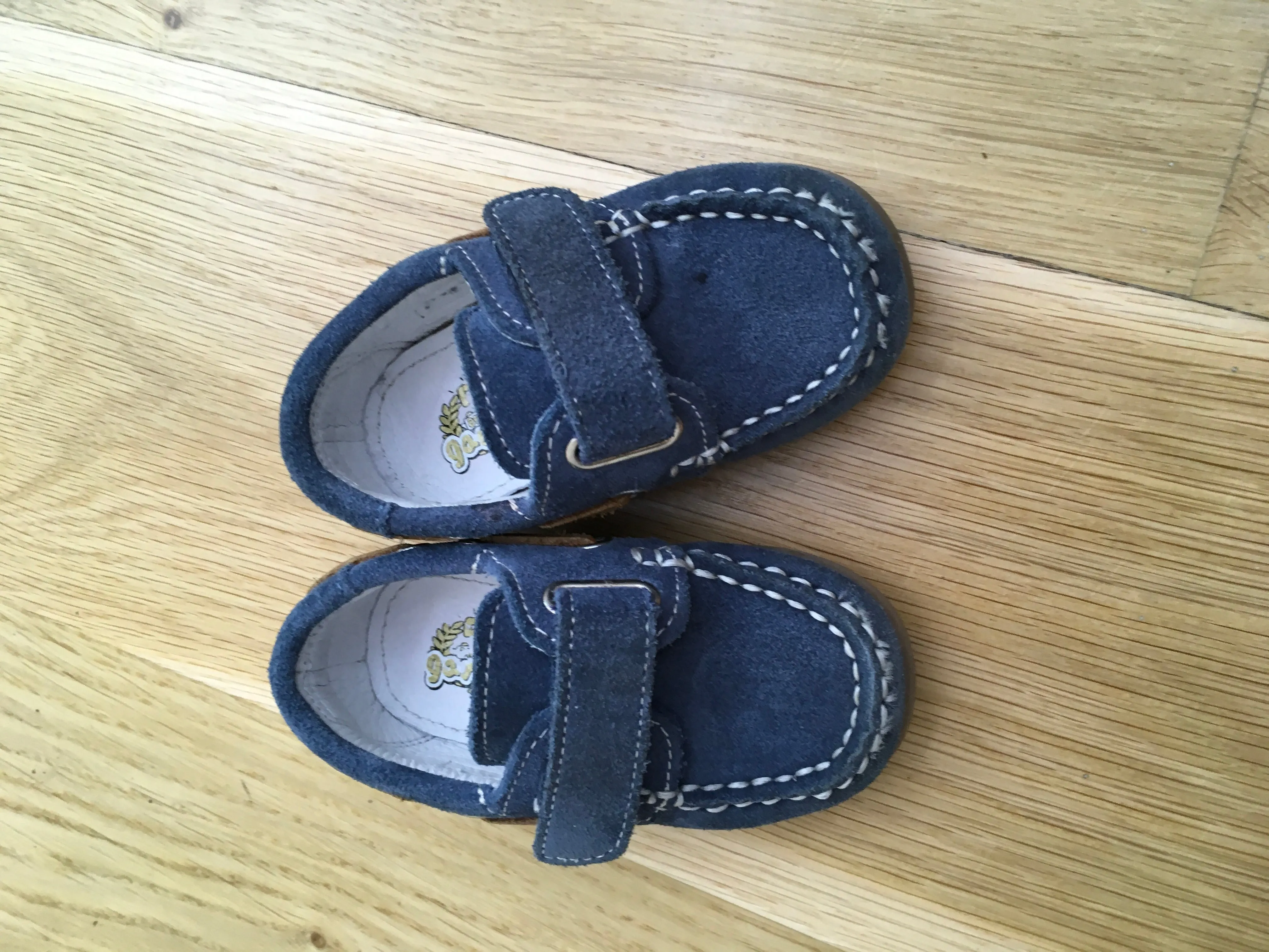 GARVALIN 50 aniversario Boys Shoe Navy Blue Suede Leather Size 20 Children