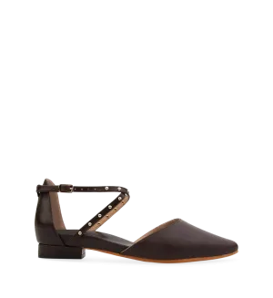 Grackle Carob Leather Flats