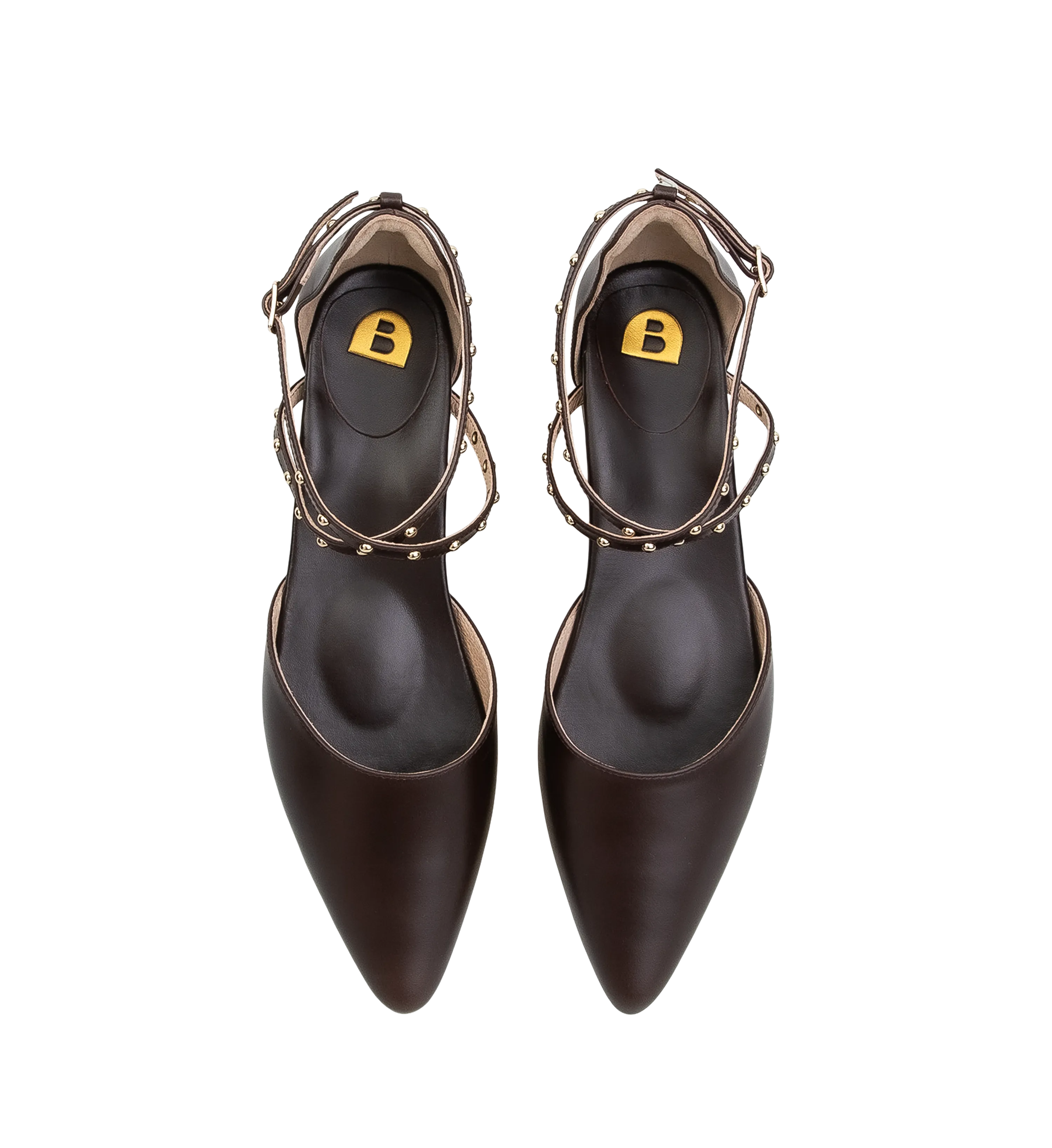 Grackle Carob Leather Flats