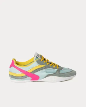 Gymnasium Technical Fabric & Suede Anise / Fuchsia Low Top Sneakers