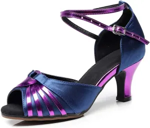 JUODVMP Women's Ballroom Latin Modern Dance Shoes Salsa Performance Wedding Party Tango Dancing Shoes,Model QJW5002