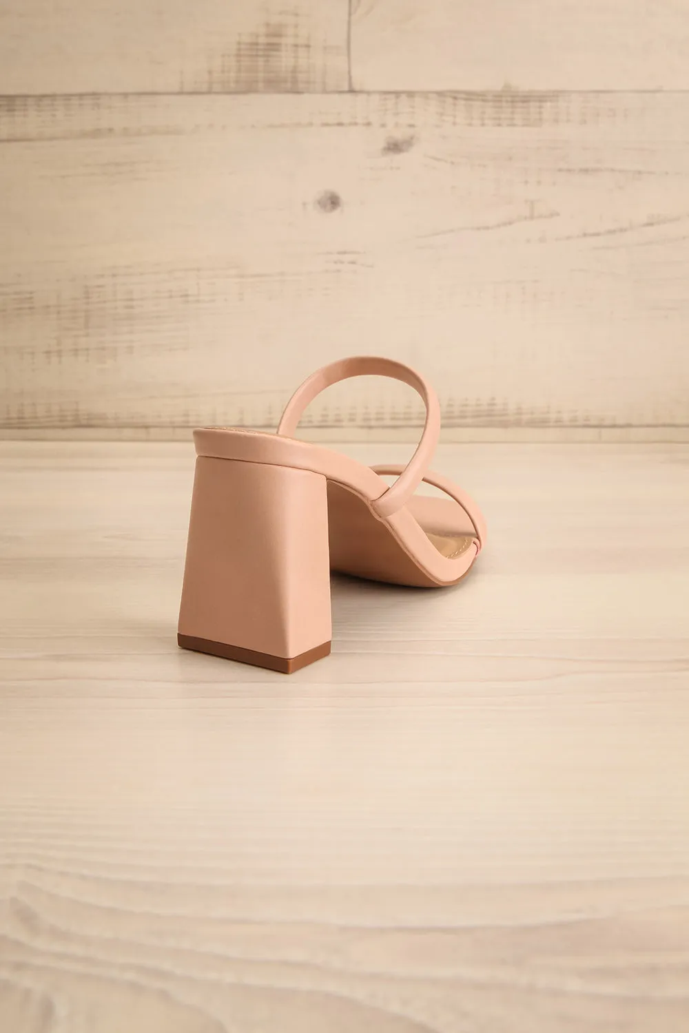 Kinsley Beige | Strappy Heeled Sandals