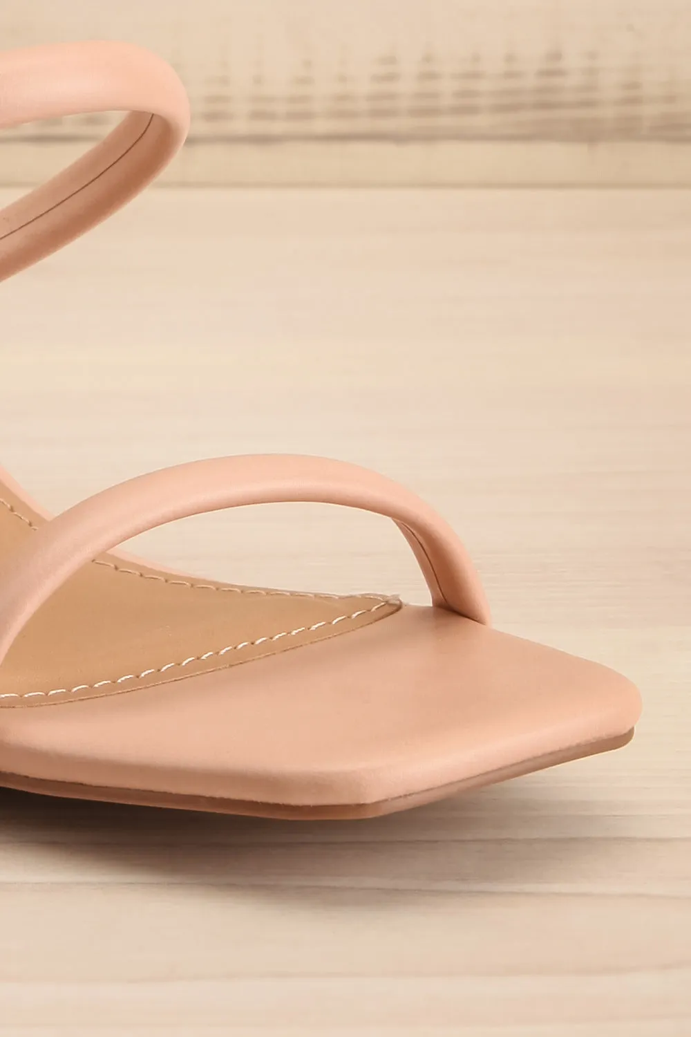 Kinsley Beige | Strappy Heeled Sandals