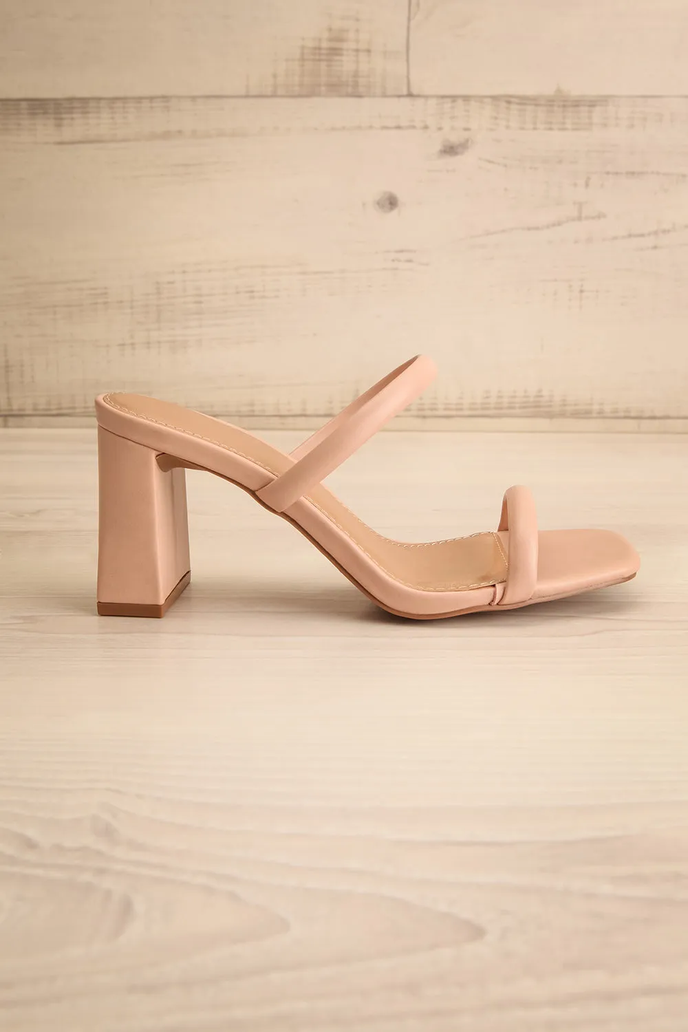 Kinsley Beige | Strappy Heeled Sandals