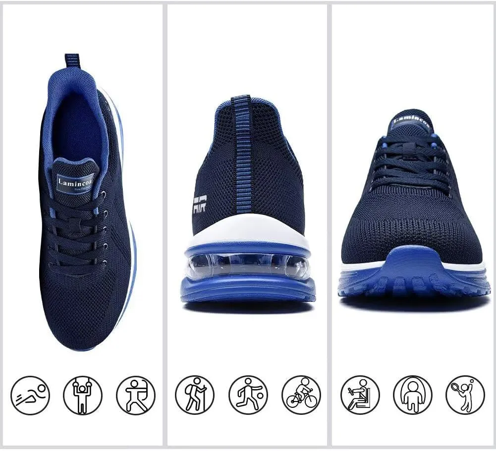 Lamincoa Womens Walking Shoes Lightweight Running Shoes Womens Tennis Shoes Non Slip Air Shoes Breathable Mesh Air Cushion Sneakers for Gym Workout Sports