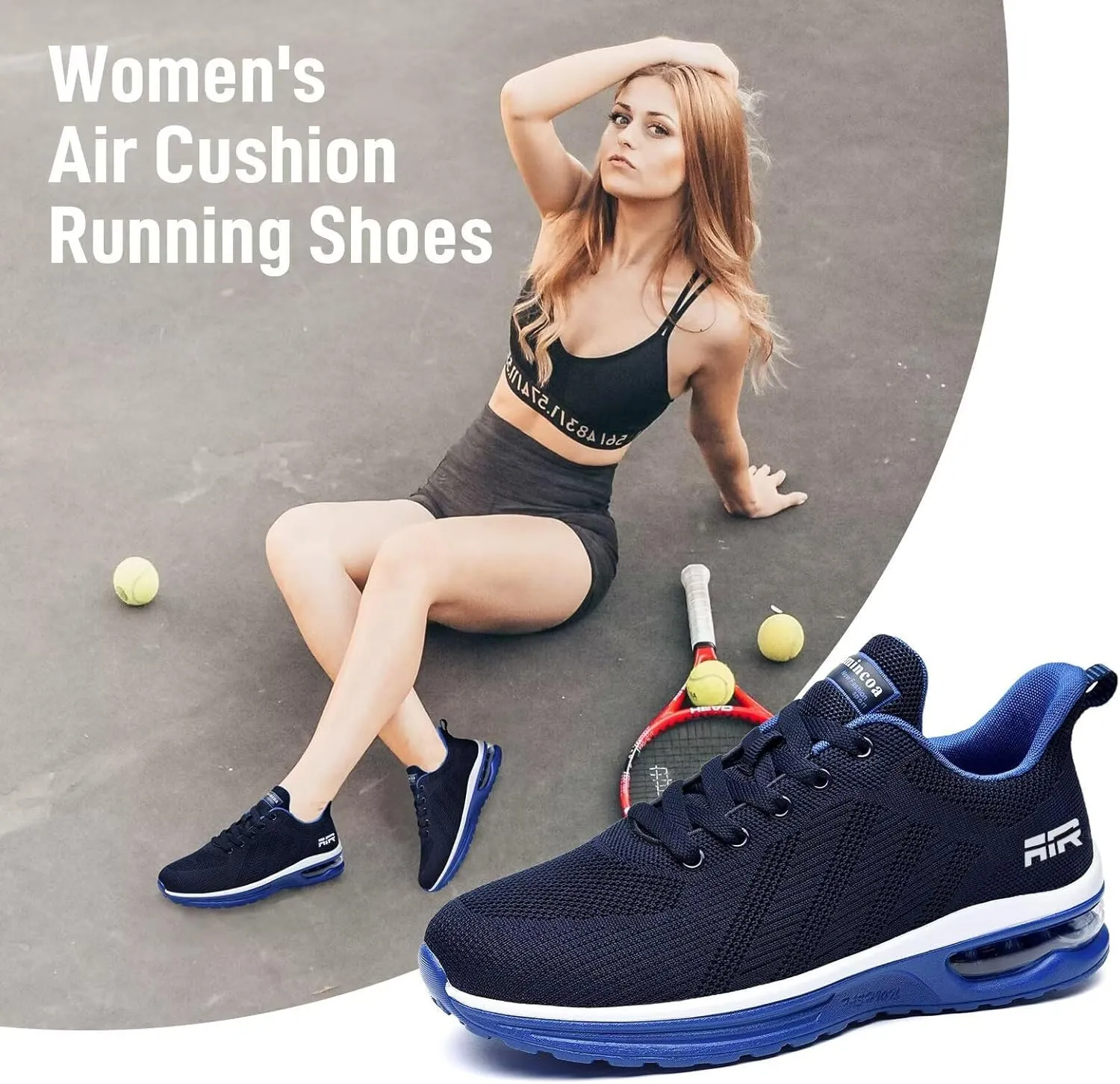 Lamincoa Womens Walking Shoes Lightweight Running Shoes Womens Tennis Shoes Non Slip Air Shoes Breathable Mesh Air Cushion Sneakers for Gym Workout Sports