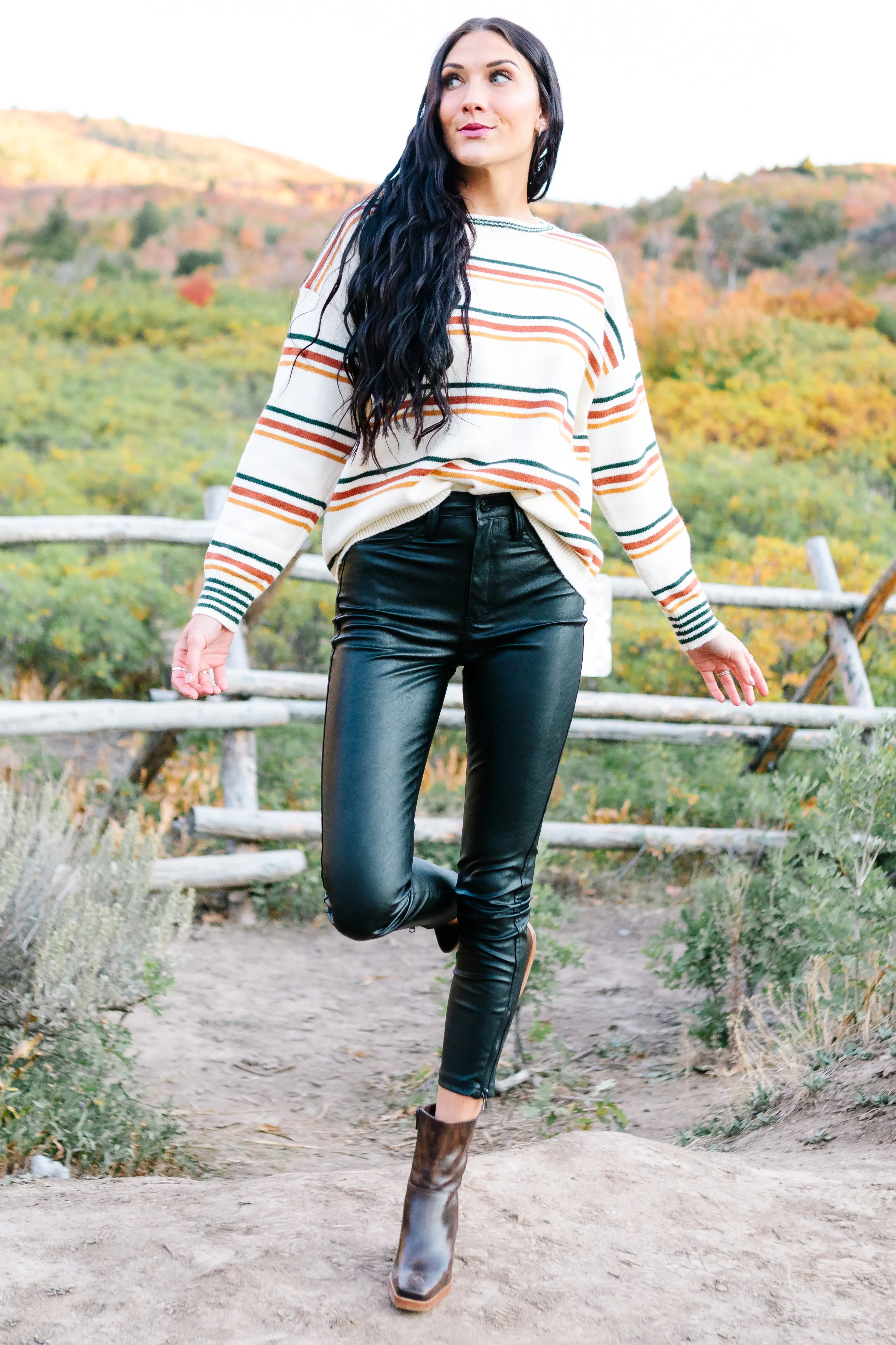 Lennon Faux Leather Jeans by Kancan